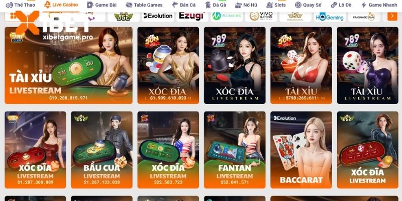 Sảnh game cá cược casino nổi bật nhất 